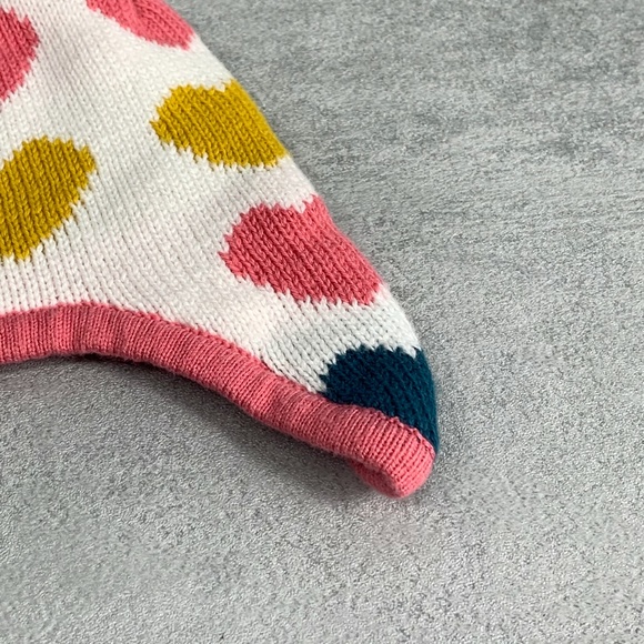 Tucker + Tate Heart Print Pompom Knit Earflap Bean - Picture 4 of 7